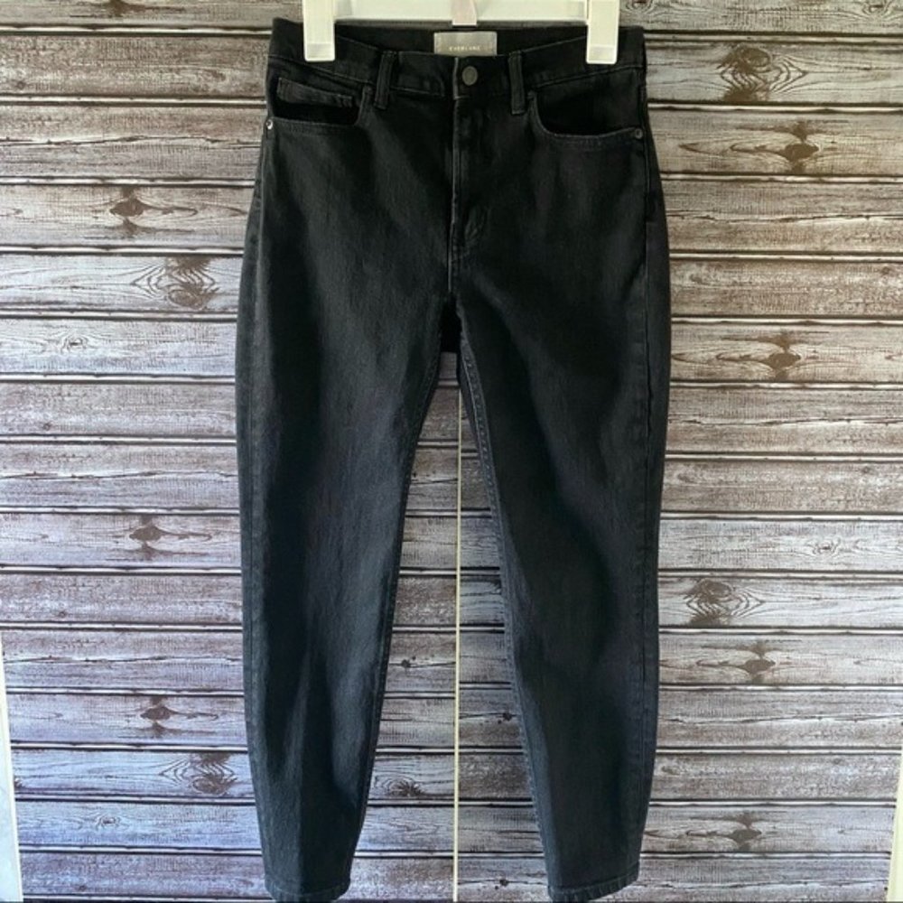 Everlane Women's Ankle Jeans Size 27 Black Stretch Pockets Denim